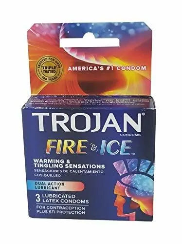 TROJAN FIRE & ICE CONDOM 3CT