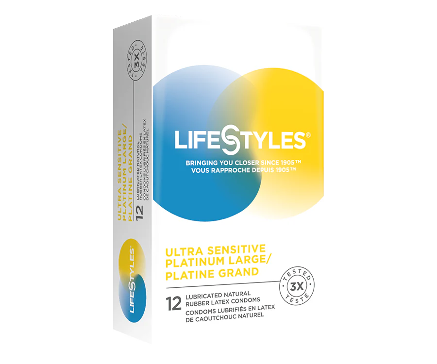 LIFESTYLES ULTR SENSTV PLATNM CONDOM 3CT