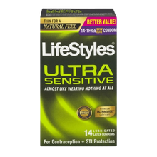 Load image into Gallery viewer, LIFESTYLES CONDOM ULTRA SENSITIVE 14CT
