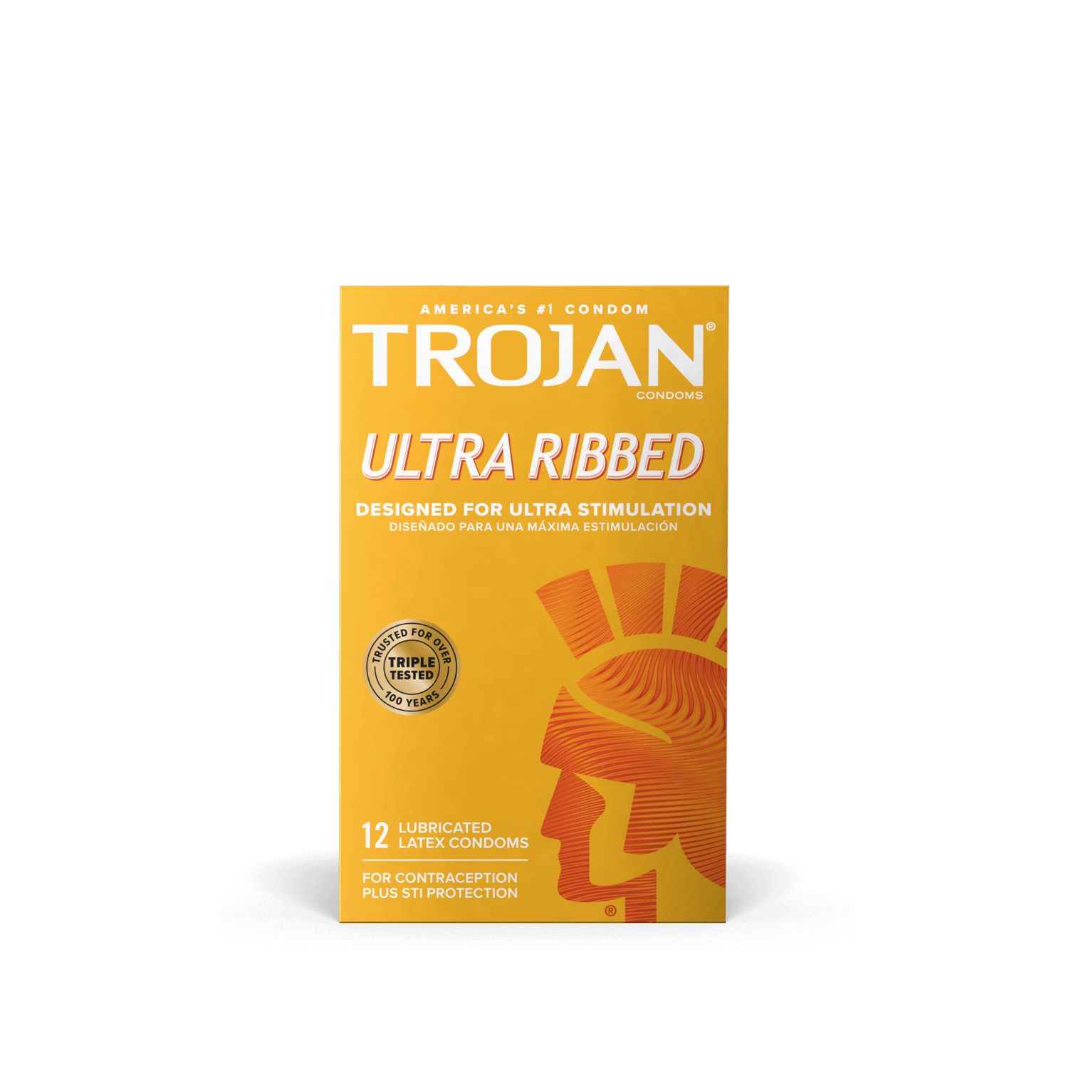 TROJAN ULTRA RIBBED CONDOM 3CT